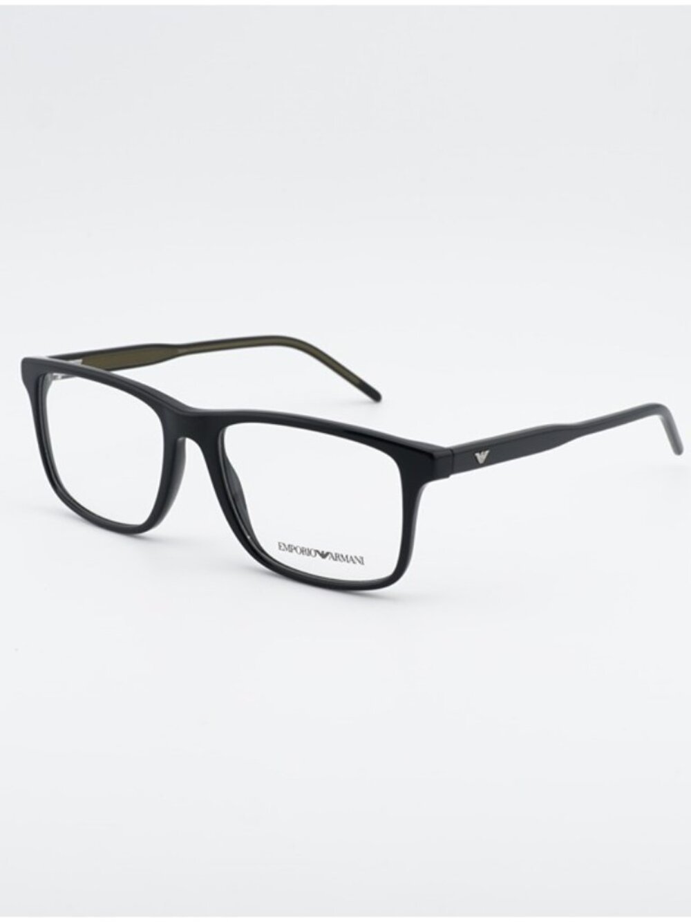 Emporio Armani EA3257 5017 Eyeglasses Shiny Black 55 mm Rectangle Frame